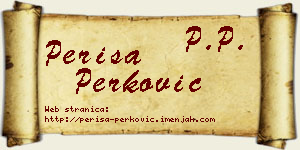 Periša Perković vizit kartica